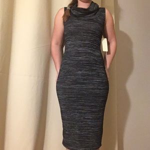 Cowl neck midi dress